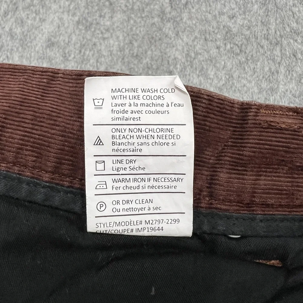 Vince Pants Mens 31‎ Brown Corduroy Chino Stretch 5 Pocket Straight Casual 31x28